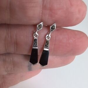3x$30 - Vintage Art Deco style sterling silver Earrings